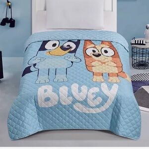 Bluey Kids Quilt Cover Set - Blue and Orange